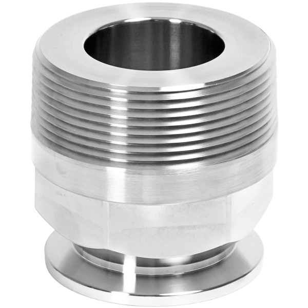 Adapter KF-40 to 2 inches NPT-Male, ISO-KF Flange Size NW-40, Stainless ...