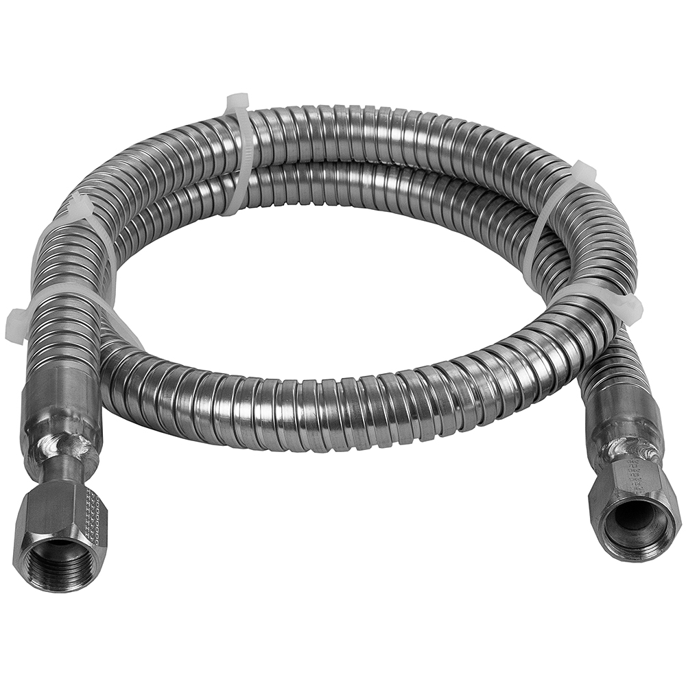 Ideal Vacuum  CTI Cryogenics Helium Charge Line, Braided Stainless Steel,  1/4 inch JIC Connectors Both Ends, 4 ft. (NEW), CTi PN: 7021002P001  9713159pc