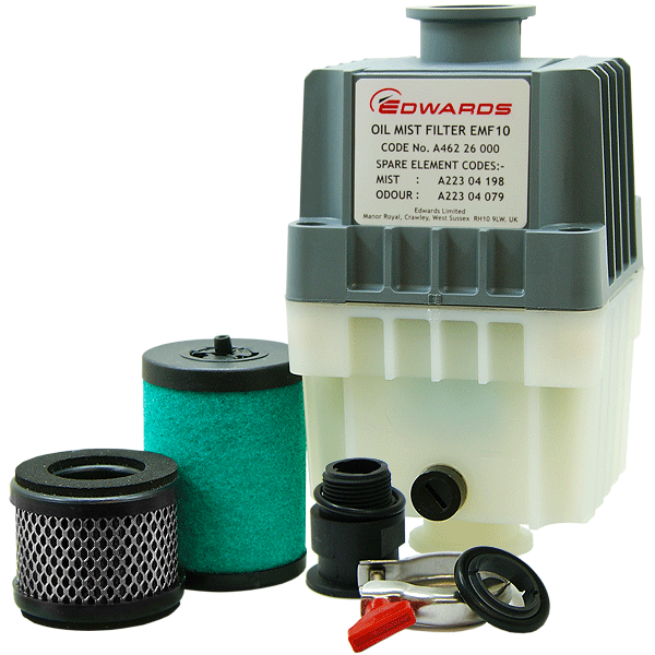 Ideal Vacuum | NEW Edwards EMF20 Oil Mist Filter, KF25 Ports