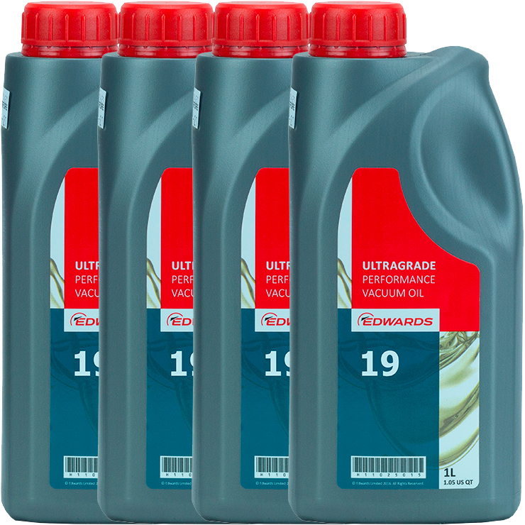 Edwards Ultra Grade 19 Vacuum Pump Oil, 4 x 1 liter bottles (~1 Gallon).  PN: H11025013