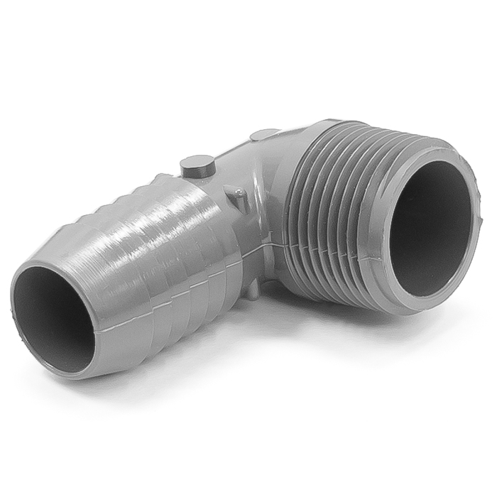 Adapter Plastic Elbow 90 degree, 1 in. ID Hose Barb to 1 in. MNPT ...