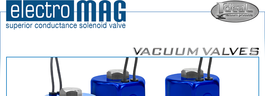 Ideal Vacuum Ideal Vacuum ElectroMAG Compact Electromagnetic  Nickel-Coated Aluminum Solenoid Valve, KF-25, 24 VDC