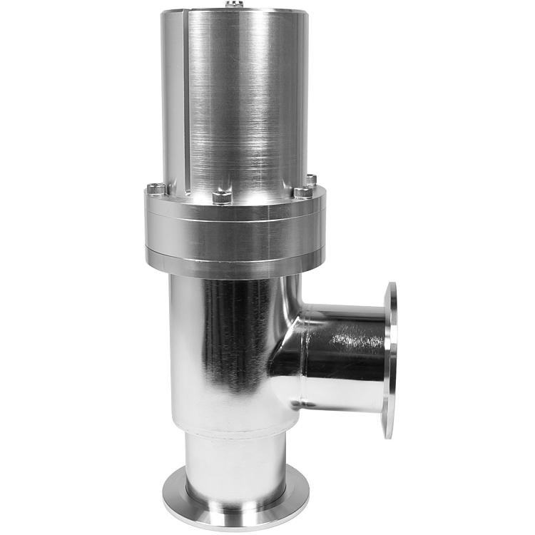 Pneumatic Angle Vacuum Valve, ISO Series, KF50 flange, 304L Stainless ...