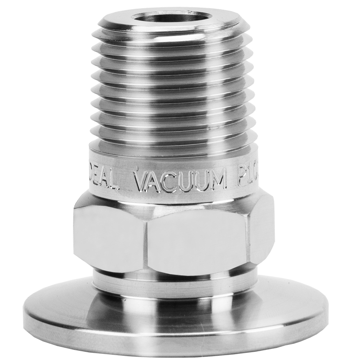 Ideal Vacuum | Adapter KF-25 to NPT 1/2 in. Male Pipe, ISO-KF 