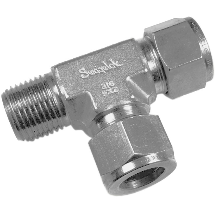 SS-1210-3-8-8 Swagelok Tube Fitting, Reducing Union Tee, 3/4 in. x