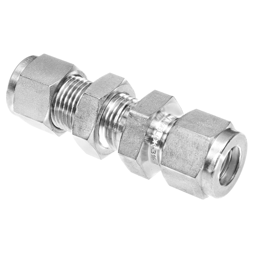 Brass Swagelok Tube Fitting, Bulkhead Union, 1/2 in. Tube OD, Bulkheads, Tube Fittings and Adapters, Fittings, All Products