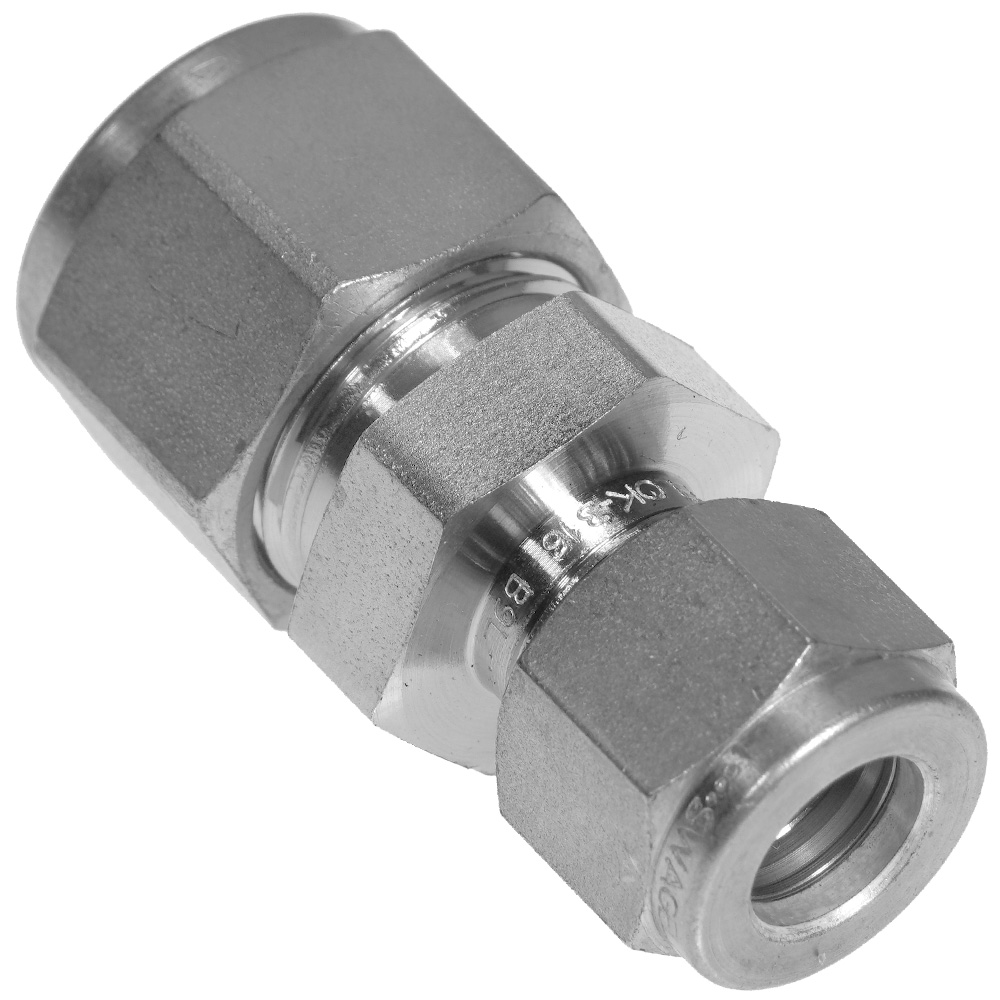 Swagelok SS-810-6-6 Tube Fitting, Reducing Union 1/2 in. x 3/8 in
