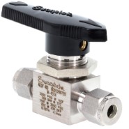 Brass 1-Piece 40 Series Ball Valve, 1.4 Cv, 1/4 in. Swagelok Tube Fitting, One-Piece Instrumentation Ball Valves, 40G and 40 Series, Ball and  Quarter-Turn Plug Valves, Valves, All Products