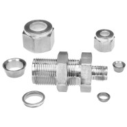 Stainless Steel Swagelok Tube Fitting, Bulkhead Union, 1/4 in. Tube OD, Bulkheads, Tube Fittings and Adapters, Fittings, All Products